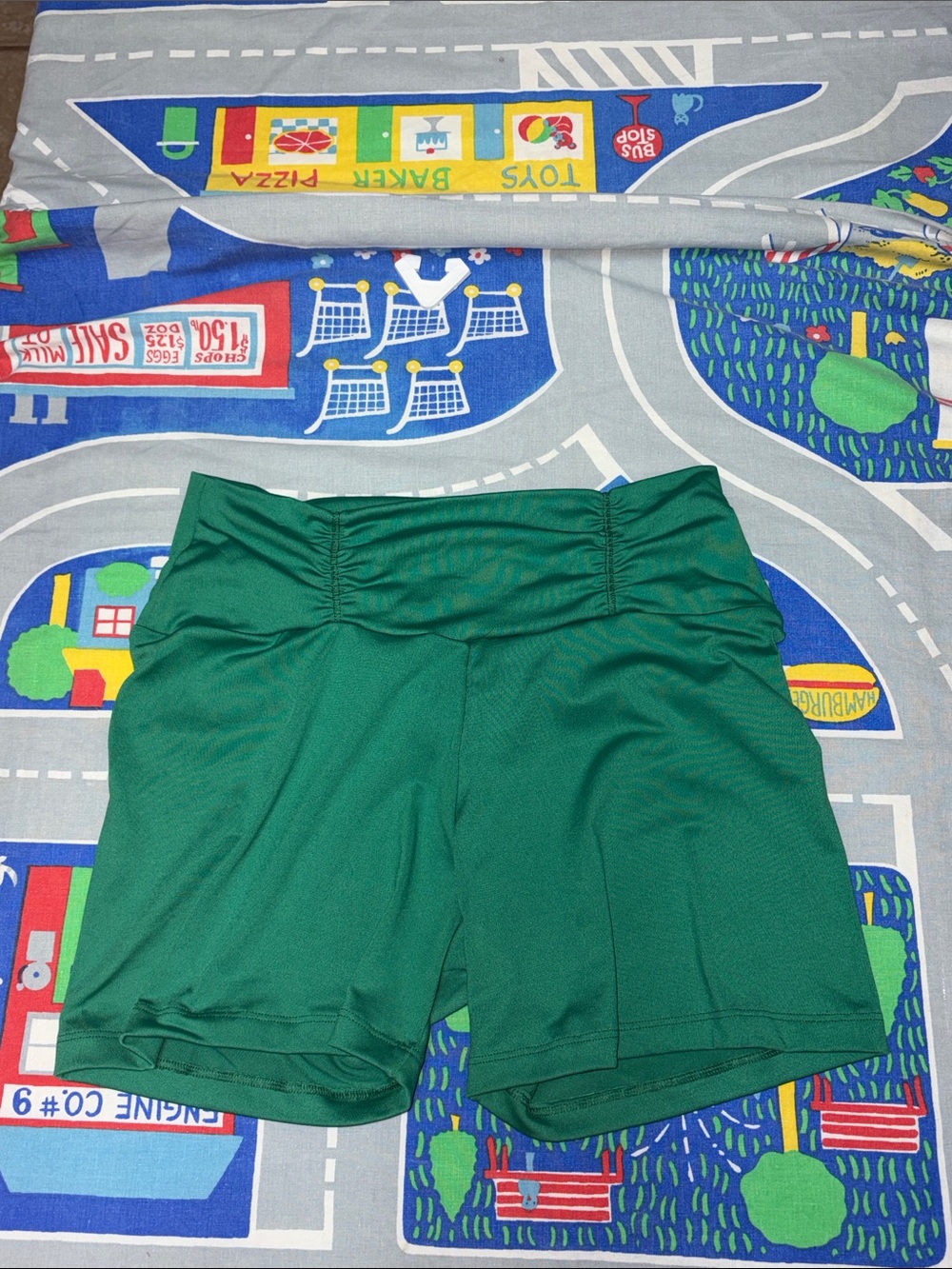 Green pole dancing shorts